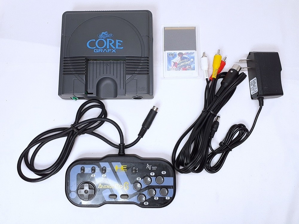 PC Engine CORE GRAFX console 6Button Controller Street Fighter II’ NTSC-J Tested