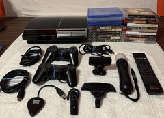 Play Station 3 Console, #16 Games, #5 Accessories Included With PS Remote