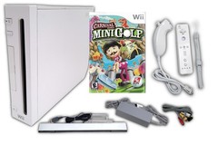 Nintendo Wii Console White RVL-001 System Carnival Games Mini Golf Bundle gaming