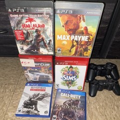 Sony PlayStation 3 PS3 CECHG01 60GB Black Console + 3 Controllers