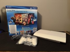 Crystal White 500GB PS3 Super Slim Limited Edition Bundle CIB **MINT**