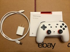 Google Stadia H2B Controller + USB-C Charging Cable + Charger All New, Bluetooth