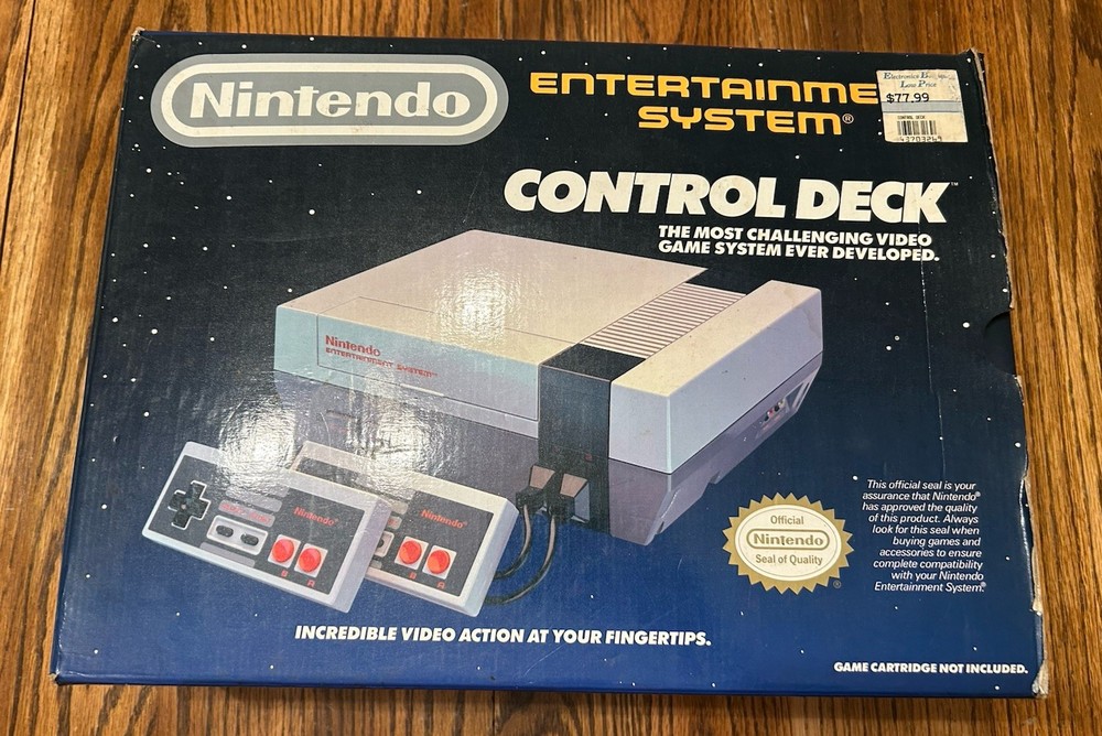 Nintendo NES Control Deck Console Complete In Box CIB Controllers Power READ