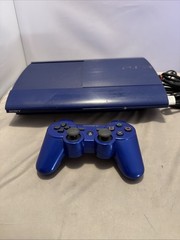 Sony PS3 Super Slim 250GB Azurite Blue CECH-4201B AZ, Console *READ*
