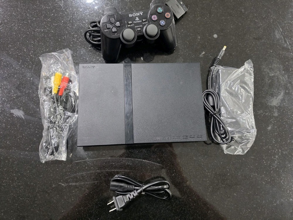 Sony PlayStation 2 PS2 Slim Console Complete. Tested Working