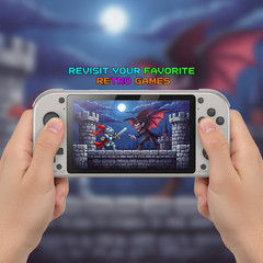 Retro Handheld Portable Video Game Console – 4.3″ IPS Screen, Emuelec System, 64