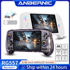 ANBERNIC RG557 Handheld Game Console Android 14 5.48′ AMOLED Screen 256G 8K+Game