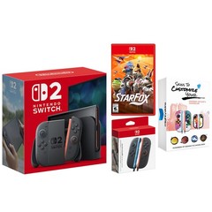 Nintendo Switch 2 Console + Star Fox Game + Extra Joy-Cons – Red / Blue