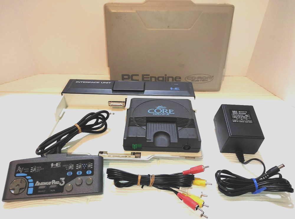 Working PC Engine CoreGrafx + IFU-30A Set (All Tested) w/ Ave Pad 3, AC, AV