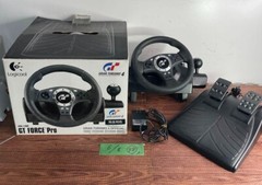 PS2 PS3 Compatible Controller Logitech GT Force Pro Feedback Steering Wheel Used