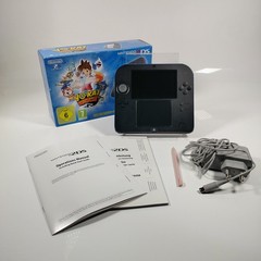 Nintendo 2DS Console Yo-Kai Watch Edition Black Blue Original Box Complete PAL