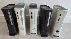 Lot Of 5 Broken Microsoft Xbox 360 Console Gaming System Only