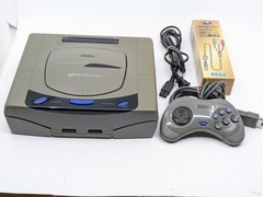 Sega Saturn HST-3200 Gray Console Complete Set Tested Japan NTSC-J