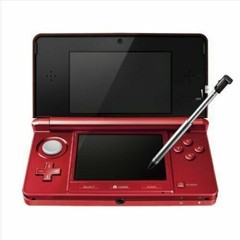 Nintendo Original 3DS Flame Red Handheld System Tested Works! 2