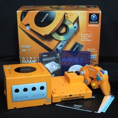 Nintendo GameCube Console System Orange DOL-001 + Game Boy Player Boxed GC