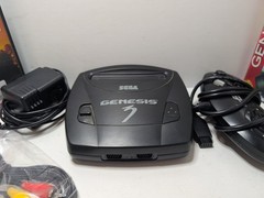 Sega Genesis 3 Console + Controller Cables Two CIB Games Mk-1461 Tested