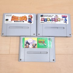 Nintendo Super Famicom Console Bundle 12 games 2 controllers & cables Japan SNES