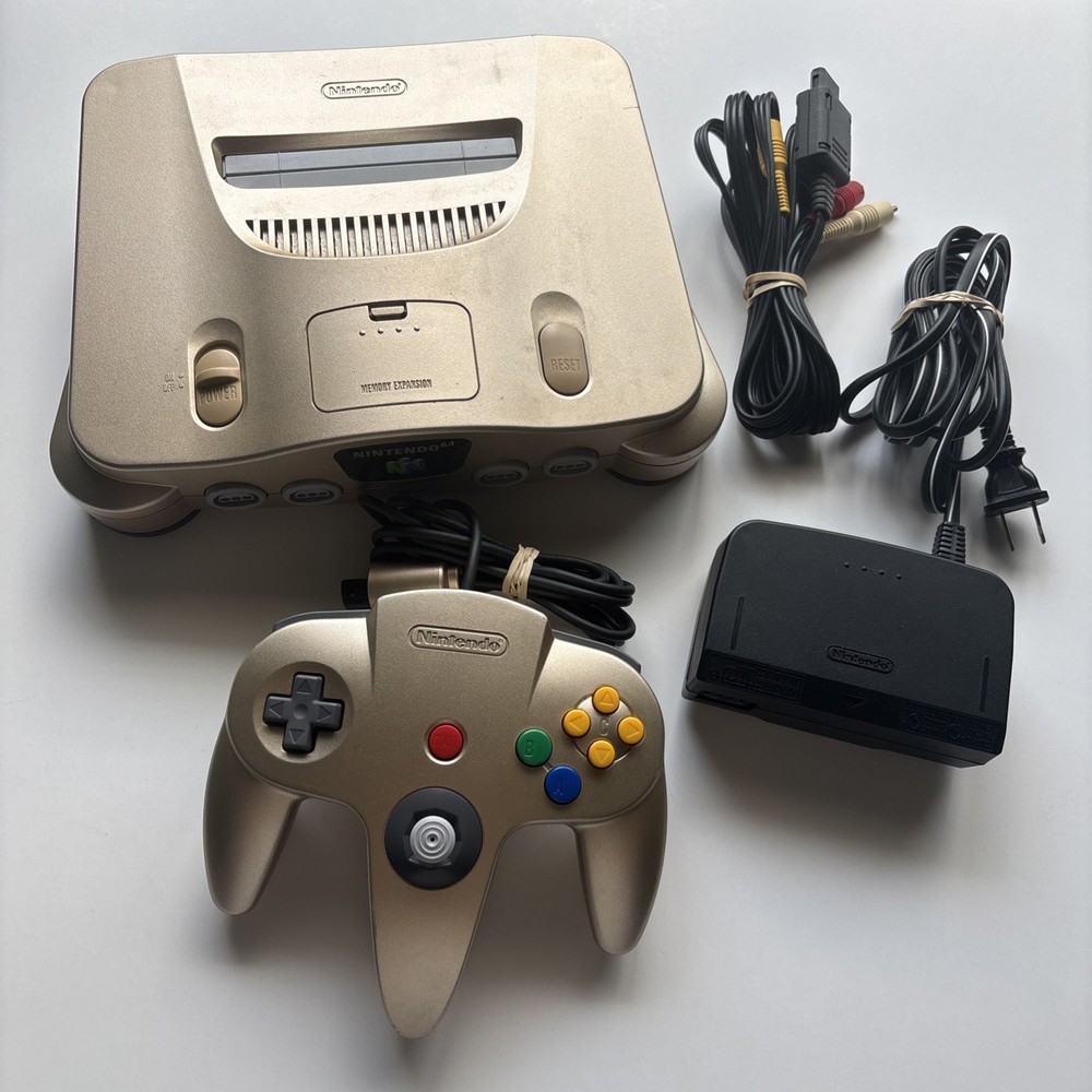 USA Version Nintendo 64 N64 Gold Console Authentic Toys R Us OEM Controller Firm