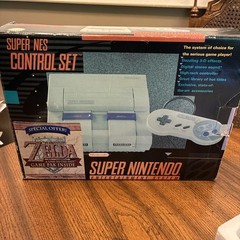 Nintendo Super NES Control Set Super Nintendo with Zelda & Original Box Manuals