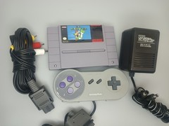 Super Nintendo SNES Console Bundle w/ Super Mario World Tested Working