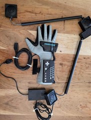 Nintendo NES Action Set Console Bundle CIB + power glove NES Advantage 3 games