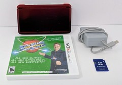 Nintendo 3DS Flame Red Handheld System Bundle w/ Charger – Screen Dent – Tested!