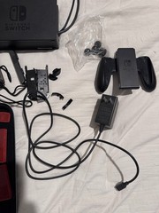 Nintendo Switch Dockable Handheld System w/ Gray Joy-Con, Dock, HDMI Bundle