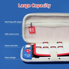 11-in-1 Switch OLED Accessories Bundle: Carrying Case, Screen Protector, Game Ca