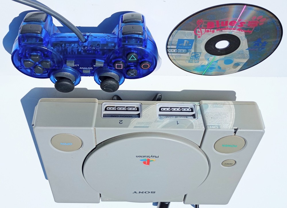 Sony PlayStation 1 PS1 Original Console System Bundle Tested & Works With Game