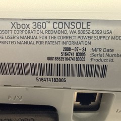 Microsoft Xbox 360 Pro Console-White-TESTED Parts Due to age & Cleaning. Read!!