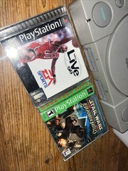 Sony PlayStation 1 PS1 Gray Console SCPH-9001 Bundle TESTED WORKING