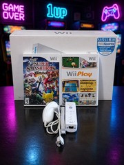 Nintendo Wii Console CIB Matching Serial Box Bundle Smash Bros, Wii Sports OEM