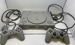 Sony PlayStation Classic Gray Console & 2 Controllers W/ AV & Power Cords Works