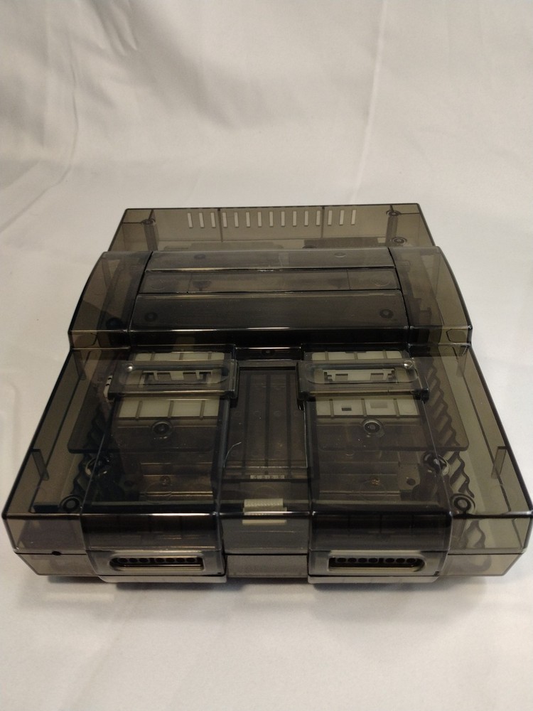 Nintendo SNES Home Console – Translucent Black With Cables and Controllers