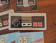 1985 Original NES Nintendo controller STICKERS (6) Vintage Retro Eighties Lookin