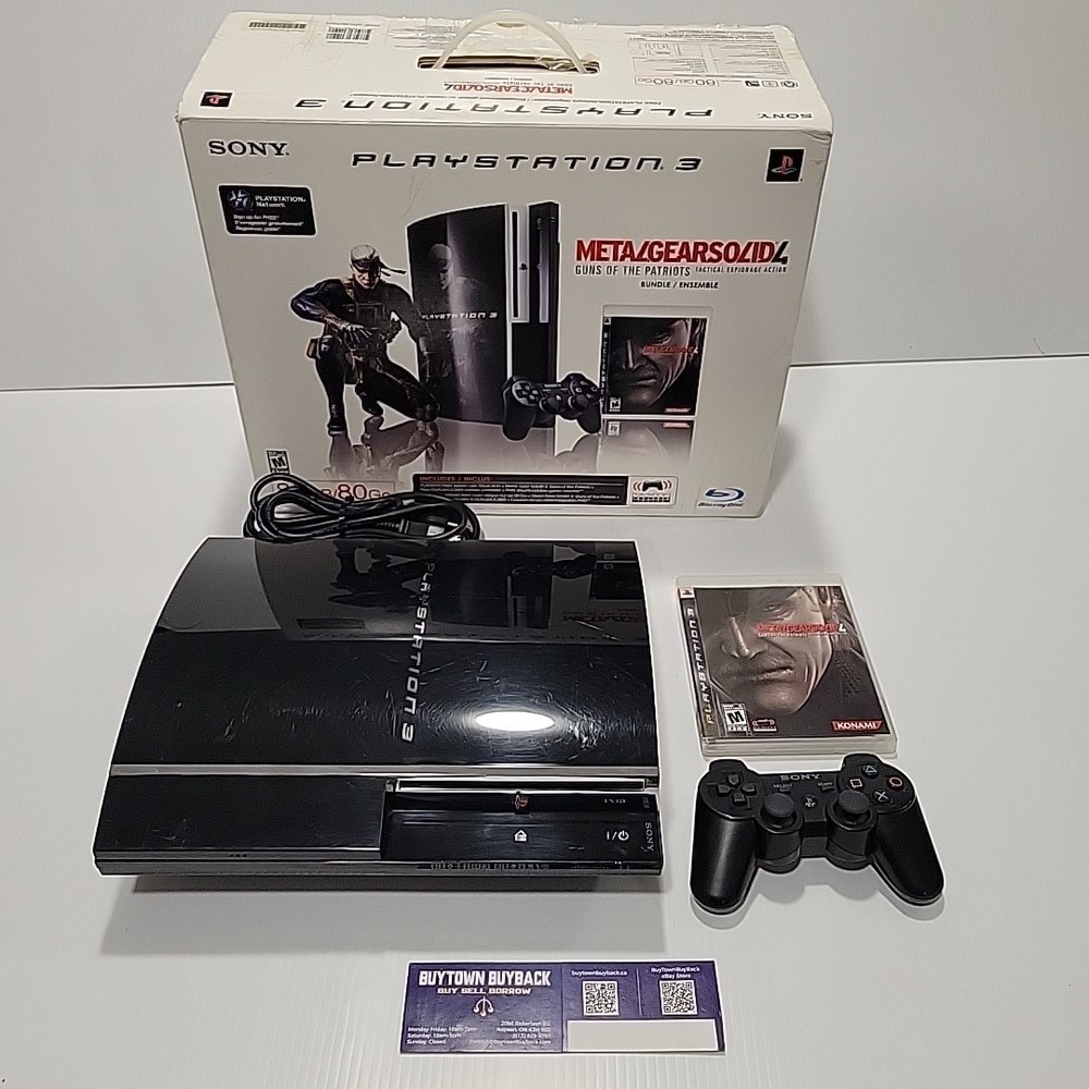 Playstation 3 PS3 Backwards Compatible 80GB CECHE01MG Bundle W/ Game & Box