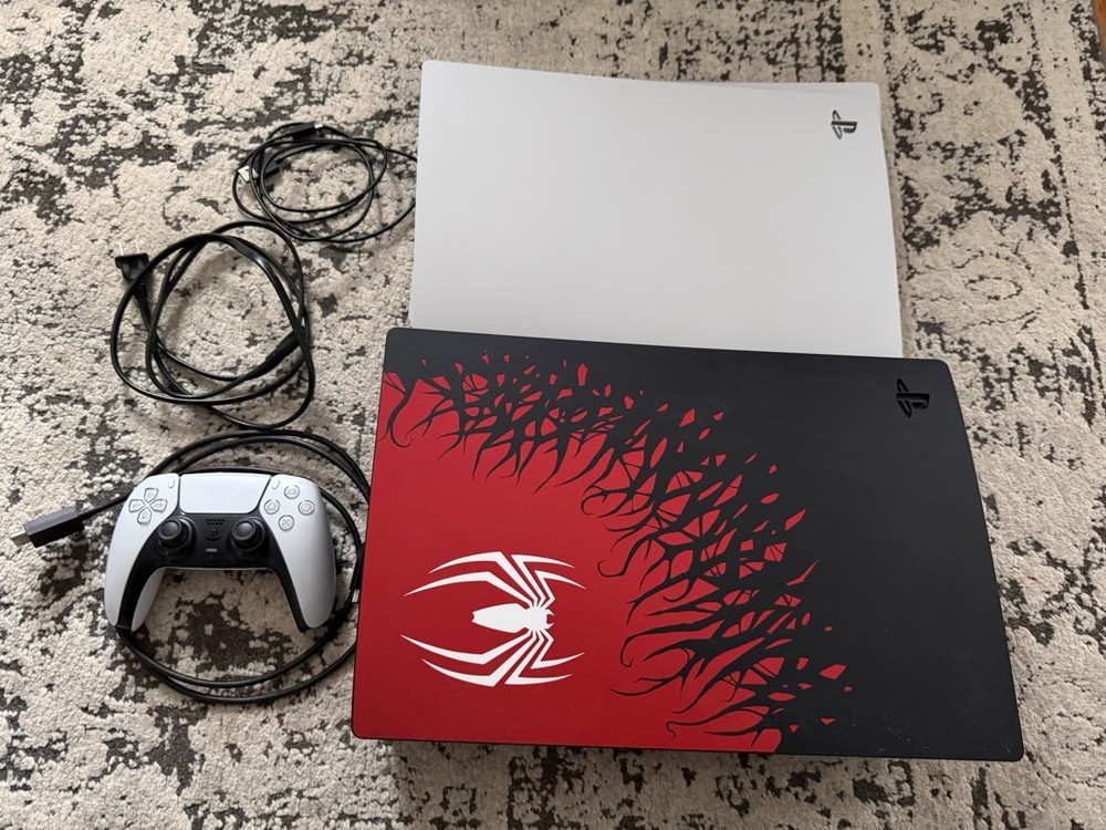 PlayStation 5 Disc Edition With Additional 1tb SSD Storage and Spider-man plates