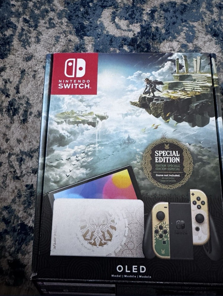 Nintendo Switch OLED Special Edition Console White Gold Wi-Fi Zelda Joy-Cons