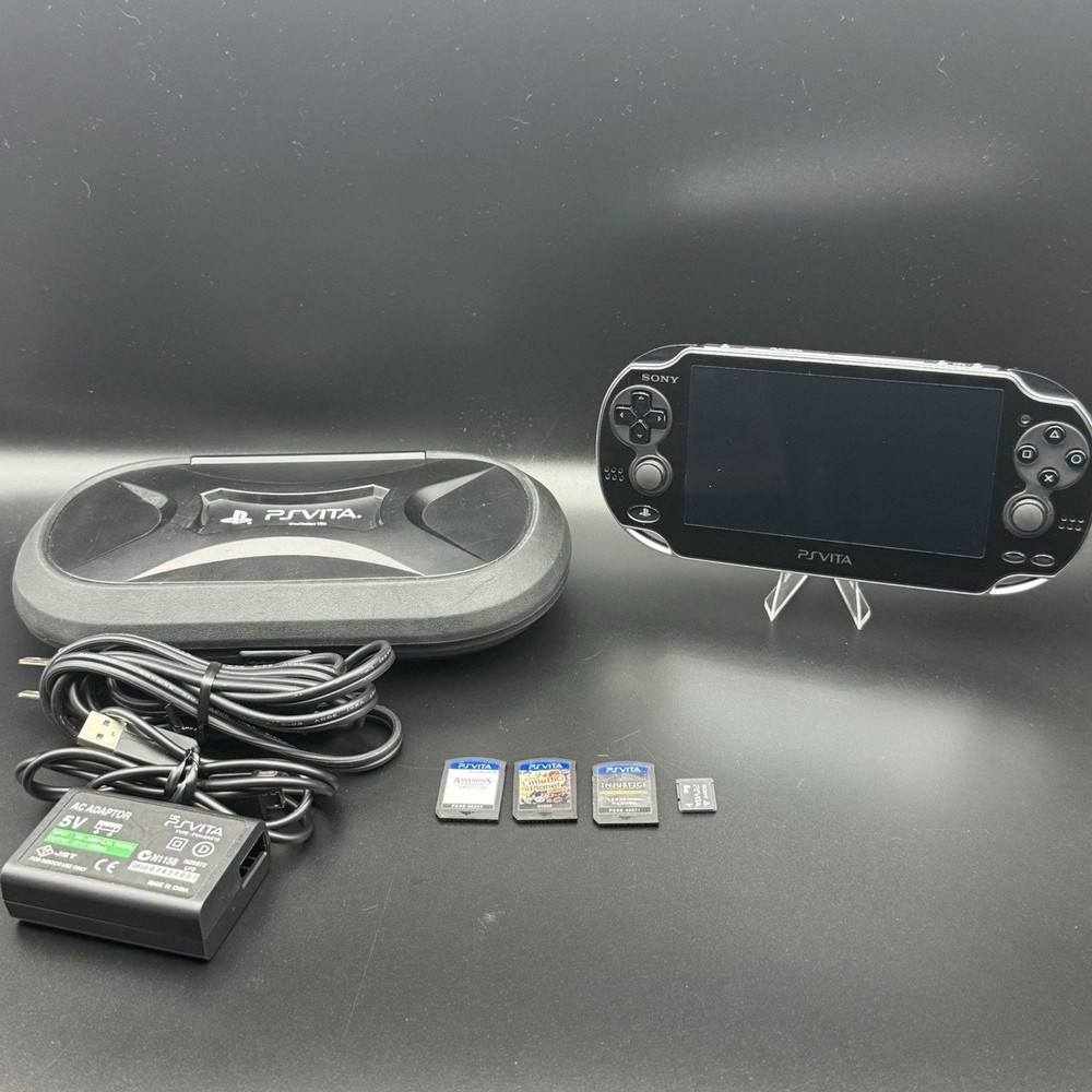 PS Vita PCH-1001 Bundle Console – Charger, RARE Vault Case & 3 Games! FAST SHIP!
