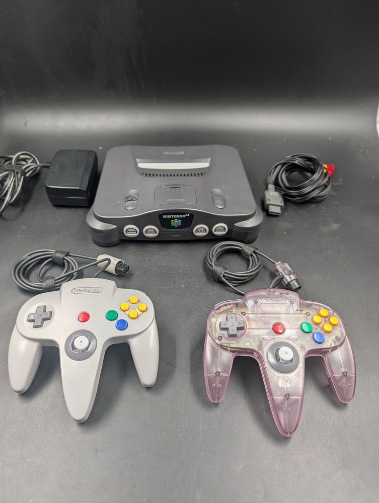 Nintendo 64 Console With Two Controllers Tested Working