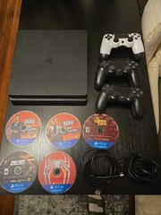 PS4 Slim 1TB Bundle | 2+ controllers | Red Dead II, BO6, it takes 2, Spiderman