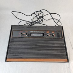 Atari Video Computer System Console 4-Switch Woodgrain CX-2600 Tested Works