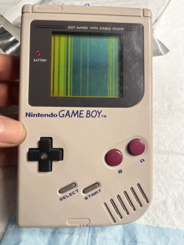 Original Nintendo Gameboy Console With Game ALL ORIGINAL For Parts-repair DMG-01