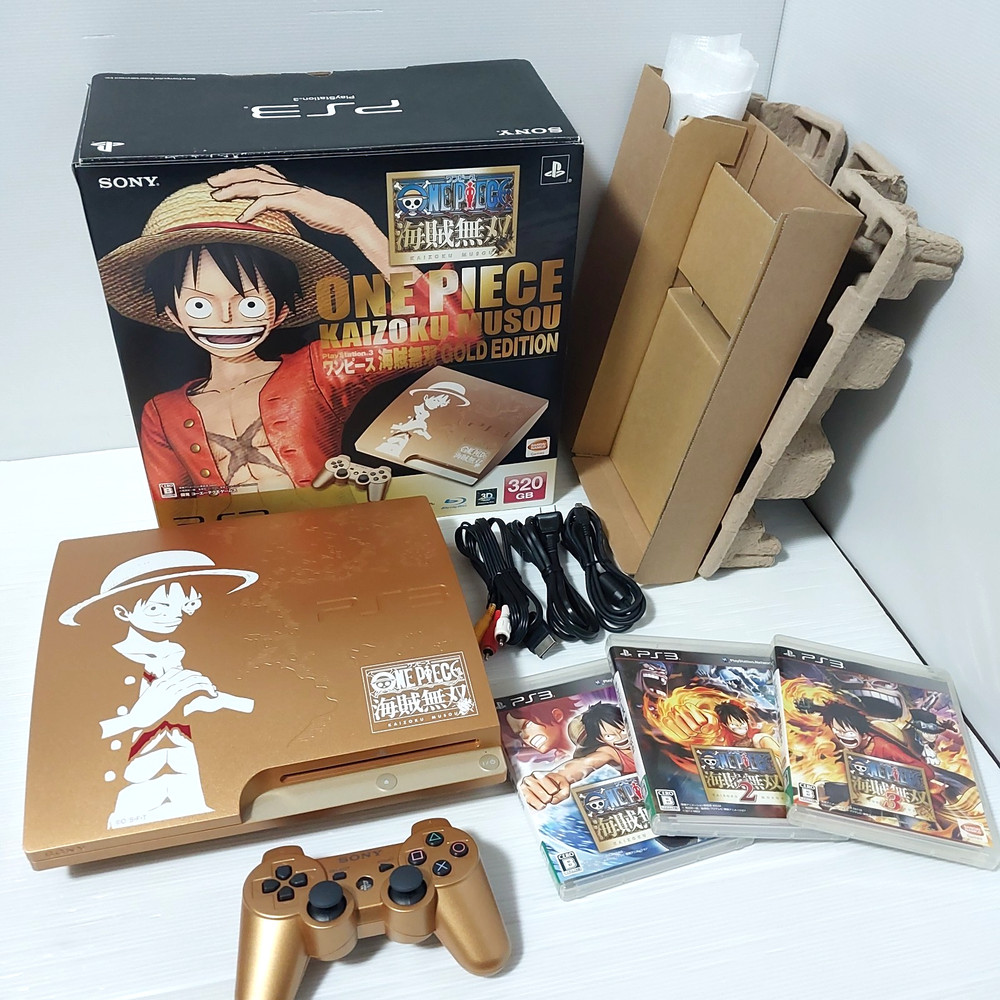 Sony PlayStation3 PS3 One Piece Gold Edition 320GB Console Tested Import Japan