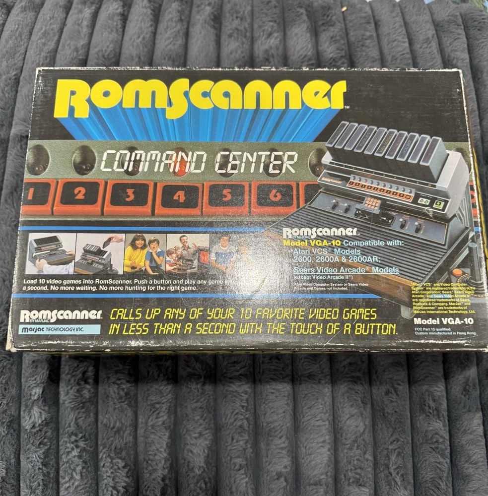 Atari VCS Romscanner Command Center Atari 2600 VGA-10 CIB New In Box Very Rare!