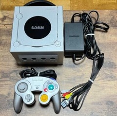 GameCube GC DOL-001 Silver Full Set Game Console Nintendo Tested , Free Ship
