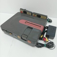 Sharp Twin Famicom Console System AN-500B Black Good Tested Condition