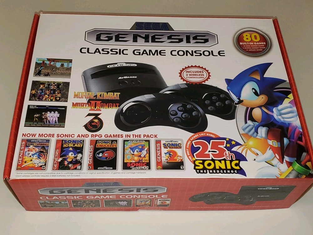 Sega Genesis Mini Classic Game System Sonic HedgeHog Mortal Kombat 2 3