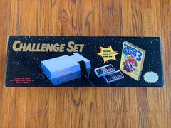 Nintendo NES Challenge Set console system 100% complete in box with protector