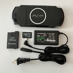BLACK Sony PSP 3000 System w/ Charger, Battery, & 64gb Memory Card Bundle Import